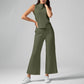💕2025 Hot Sale 49% OFF🔥2025 New Women's Solid Color Two-Piece Set Sleeveless Turtleneck Top & Wide Leg Pants