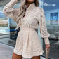 🌸Summer Hot Sale 49%OFF🌸Women's Casual Elegant Lace 2-Piece Set with Button Down Shirt and Shorts