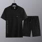 🔥🔥Limited Time Offer - Big Price ⏳ Men's Short Sleeve Top & Shorts 2-Piece Set
