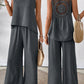 ✨2025 New Arrivals 52% OFF✨Sleeveless Top & Wide-Leg Pants Set