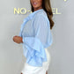 Women’s Elegant Button Front Loose Fit Ruffle Blouse