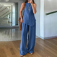 Women's Tank Top & Wide Leg Pants Set
