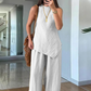 Women's Tank Top & Wide Leg Pants Set