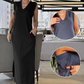 Women's V-Neck Sleeveless Split Maxi Dress