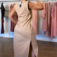 Women's V-Neck Sleeveless Split Maxi Dress