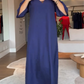 Women's V-Neck Sleeveless Split Maxi Dress