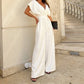 🌸New Arrival 50%OFF💖 Women’s V - Neck Wide - Legged Jumpsuit | One - Piece Chic & Comfort