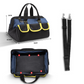 🧰🔧 Heavy Duty Tool Bag – Waterproof Hard Bottom, Oxford Cloth, Multiple Pockets, Padded Handle & Shoulder Strap – for DIY, Construction, Auto Repair – 13" to 19" (Red/Blue/Yellow/Green)