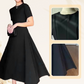🌸New Arrival 50%OFF💖 Women's Solid Color Elegant Short Sleeve Maxi Dresses