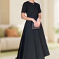 🌸New Arrival 50%OFF💖 Women's Solid Color Elegant Short Sleeve Maxi Dresses