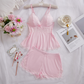 🌸New Arrival 50%OFF💖 Lace Trimmed V-Neck Camisole & Shorts Sleepwear Set