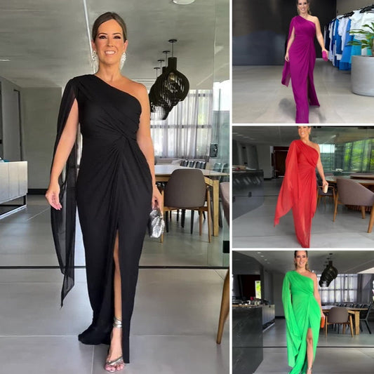 🌸New Arrival 50%OFF💖 Women's Elegant Off-Shoulder Slit Maxi Dress👗