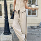 💥Hot Sale 50% Off⌛Women's Contrast Binding Sleeveless Tank & Drawstring Waist Pants Two-piece Set