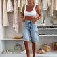 🌸Summer Hot Sale 50%OFF🌸Retro Destroyed Denim Midi Pants