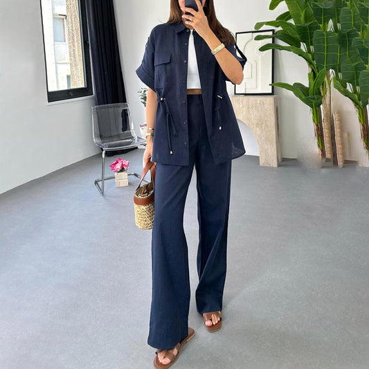 🎉Hot Sale 49% OFF🎉Women's Workwear Drawstring Casual Cargo 2-piece Set