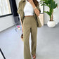 🎉Hot Sale 49% OFF🎉Women's Workwear Drawstring Casual Cargo 2-piece Set