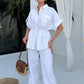 🎉Hot Sale 49% OFF🎉Women's Workwear Drawstring Casual Cargo 2-piece Set