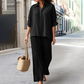 🌸New Arrival 50%OFF🌈 Solid Color Cotton Linen Shirt & Wide Leg Pants Set