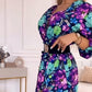 🌸New Arrival 50%OFF💖 Women’s Elegant Floral Print V-Neck Side Slit Dress