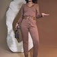 🎉2025 New Products Hot Sale✨Comfortable Stylish Set-V-Neck Top & Drawstring Pants