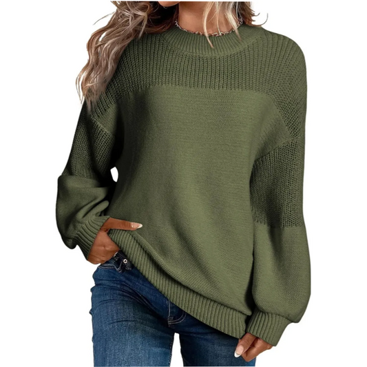 💜LAST DAY SALE- 50% OFF💜Women's Loose Fit Long Sleeve Knit Sweater