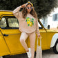 💜 LAST DAY PROMOTION - 50%OFF 💜 Stylish Print Pullover Hoodie & Pants 2-Piece Set