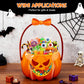 🔥🍬🎃 Halloween gift bags, transparent bags with a closure in the shape of a pumpkin🎁