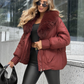 🧥 50% OFF NOW! ✨ Fashion Padded Coat with Faux Fur Collar - Thermal Insulation & Windproof Design for Winter Elegance ❄️👢