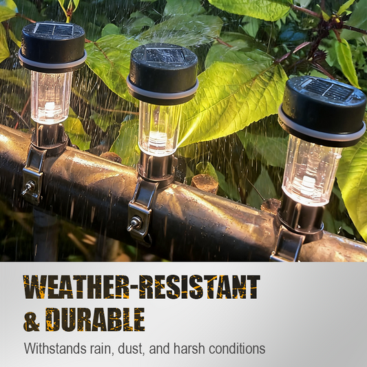 Solar Tie Lights with Clips - for Lawn, Garden, Yard, Outdoor Wedding Decoration & Ambient Landscape Lighting