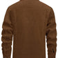 Men's Corduroy Jacket, Sherpa Lined, Cargo Jacket, Cotton, Turn-Down Collar, Winter, Warm, Casual, Work Coat with 5 Pockets