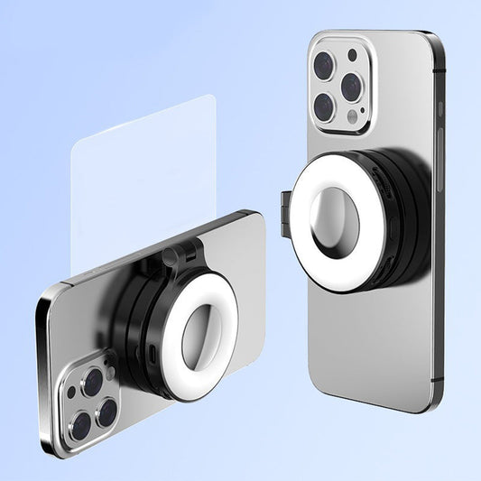 💥 3-in-1 Magnetic Phone Light With Built-in Mirror for Phones