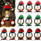 Christmas Decoration Mini Snowman Lantern with Hats and Scarves