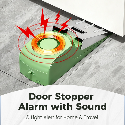 💥Special Offer 🔥 2025 Newly Upgraded Door Resistance Anti-Theft Alarm 🚨 Enhanced Sound & Light Alert（for your family’s safety👨‍👩‍👧‍👦）