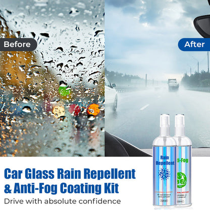 🚗 BUY 2 GET 1 FREE! ✨ Car Glass Rain Repellent & Anti-Fog Kit - Creates Invisible Protective Layer for Enhanced Visibility in All Weather Conditions 🌧️🔮