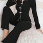 🔥New Arrivals Hot Sale: Sale 60%OFF⚡Women's Ribbed Knit Pajamas Sets with Lapel Collar & Bows
