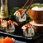 DIY Sushi Maker Mold Set, HIPS Non-Stick Sushi Rolling Tool with Cutting Groove, One Press Forming Sushi Making Kit for Home Kitchen Beginners, Easy to Clean Homemade Rice Roll Mold