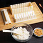 DIY Sushi Maker Mold Set, HIPS Non-Stick Sushi Rolling Tool with Cutting Groove, One Press Forming Sushi Making Kit for Home Kitchen Beginners, Easy to Clean Homemade Rice Roll Mold
