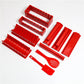 DIY Sushi Maker Mold Set, HIPS Non-Stick Sushi Rolling Tool with Cutting Groove, One Press Forming Sushi Making Kit for Home Kitchen Beginners, Easy to Clean Homemade Rice Roll Mold