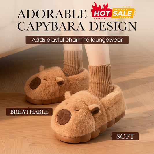 🎁HOT SALE 50% OFF🎁—🐾Warm Indoor Non-Slip Capybara Slippers
