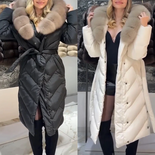 🖤🤍Black Friday Sale🤍🖤New arrivals offer-Women's Elegant Casual Cotton Coat with Fur Collar