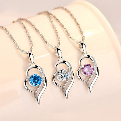 Women's Elegant Heart-Shaped Bracelet & Necklace