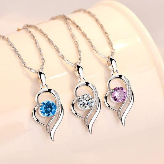 Women's Elegant Heart-Shaped Bracelet & Necklace