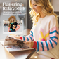 Women’s Color-Block Floral Striped Pullover Sweater