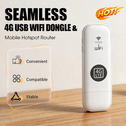 🔥Hot Sale Deals-Portable 4G USB WiFi Dongle & Mobile Hotspot Router