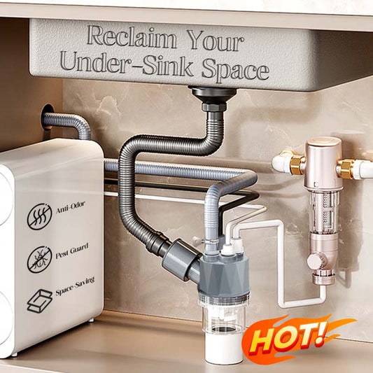 5-Way Sink Drain Pipe Adapter with Anti-Odor Valve