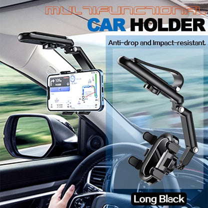 Sun Visor Phone Holder, Phone Holder for Car, 360 Rotatable and Adjustable, Compatible with Most of Smartphones, More Comfortable to Use Hands-Free.