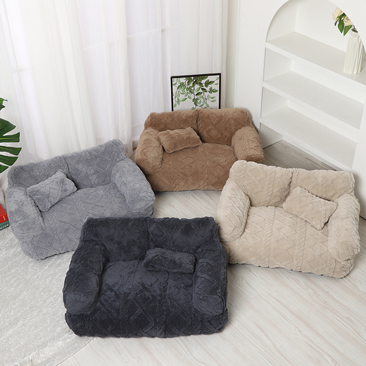 ✨🔥Plush Calming Pet Sofa Bed with Removable Cover🛋️