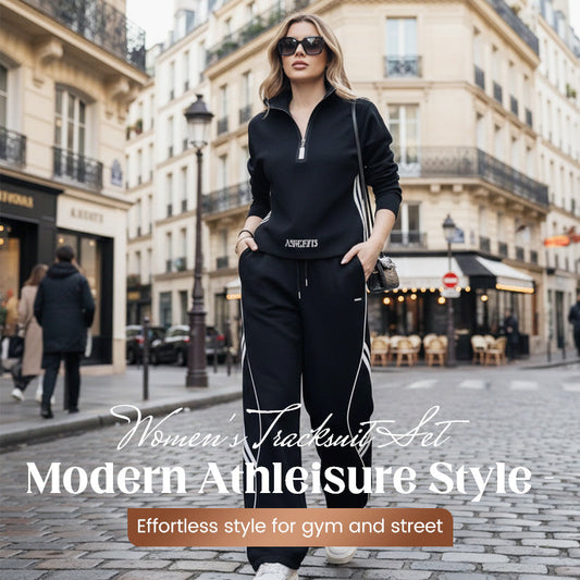 Women's Half-Zip Casual Tracksuit Set