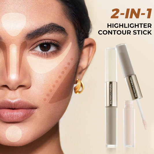 💘Valentine's Day Offer: 50% Off! ✨ 2-in-1 Highlighter & Contour Stick – Sculpt & Illuminate in 1 Step | 12H Long-Lasting