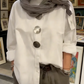 Women's Oversized Button-Down Shirt with Statement Buttons